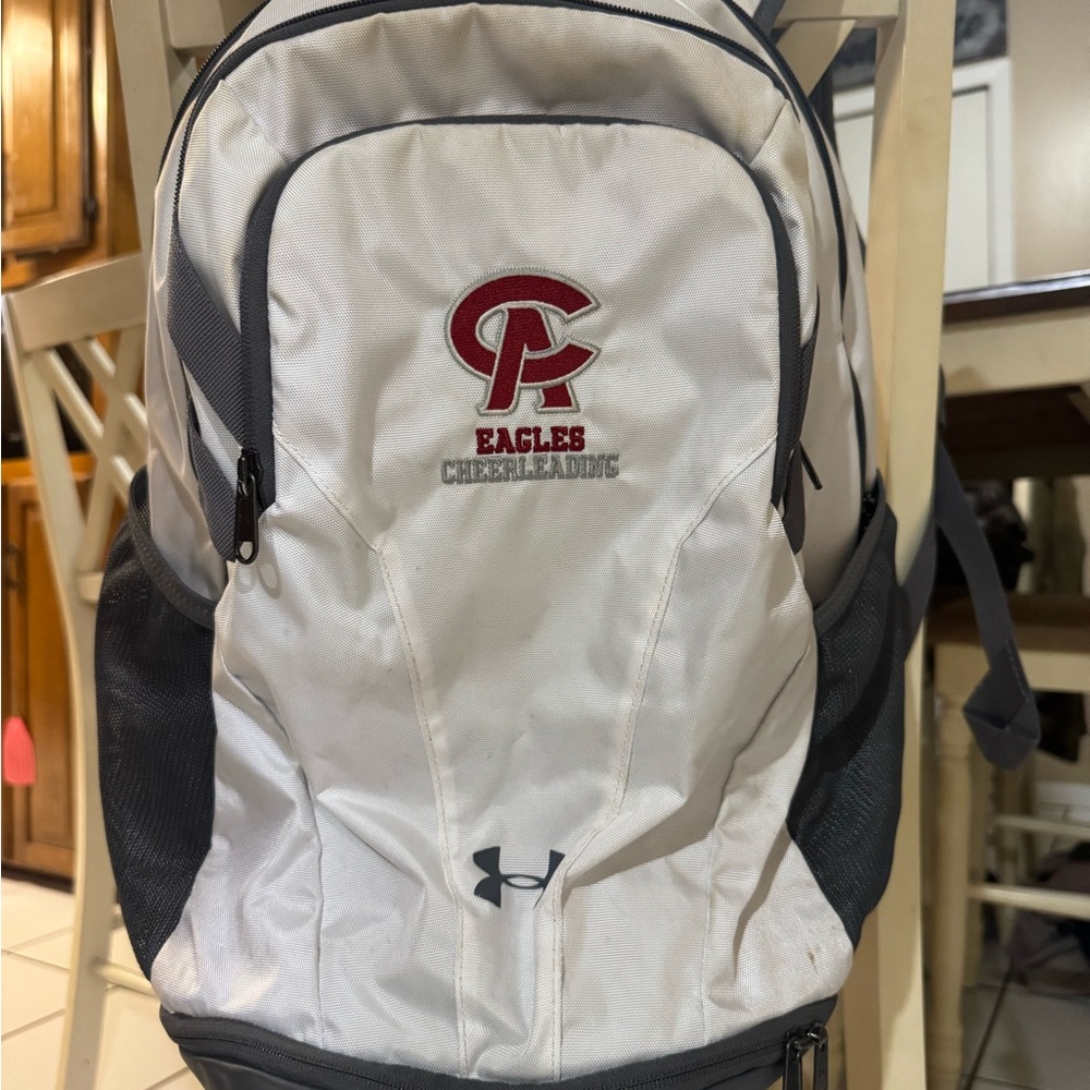 Under Armour White and Black Backpack